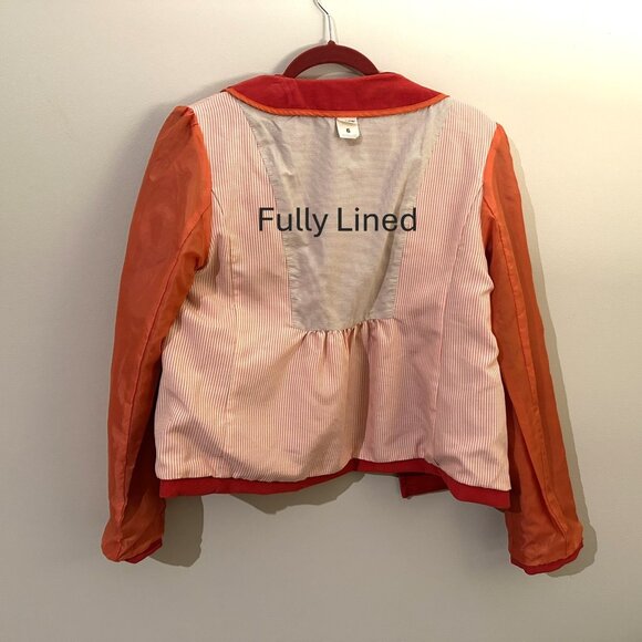 JCrew Women's Red Corduroy Blazer - Size 6 for casual and semi-formal - Picture 7 of 8